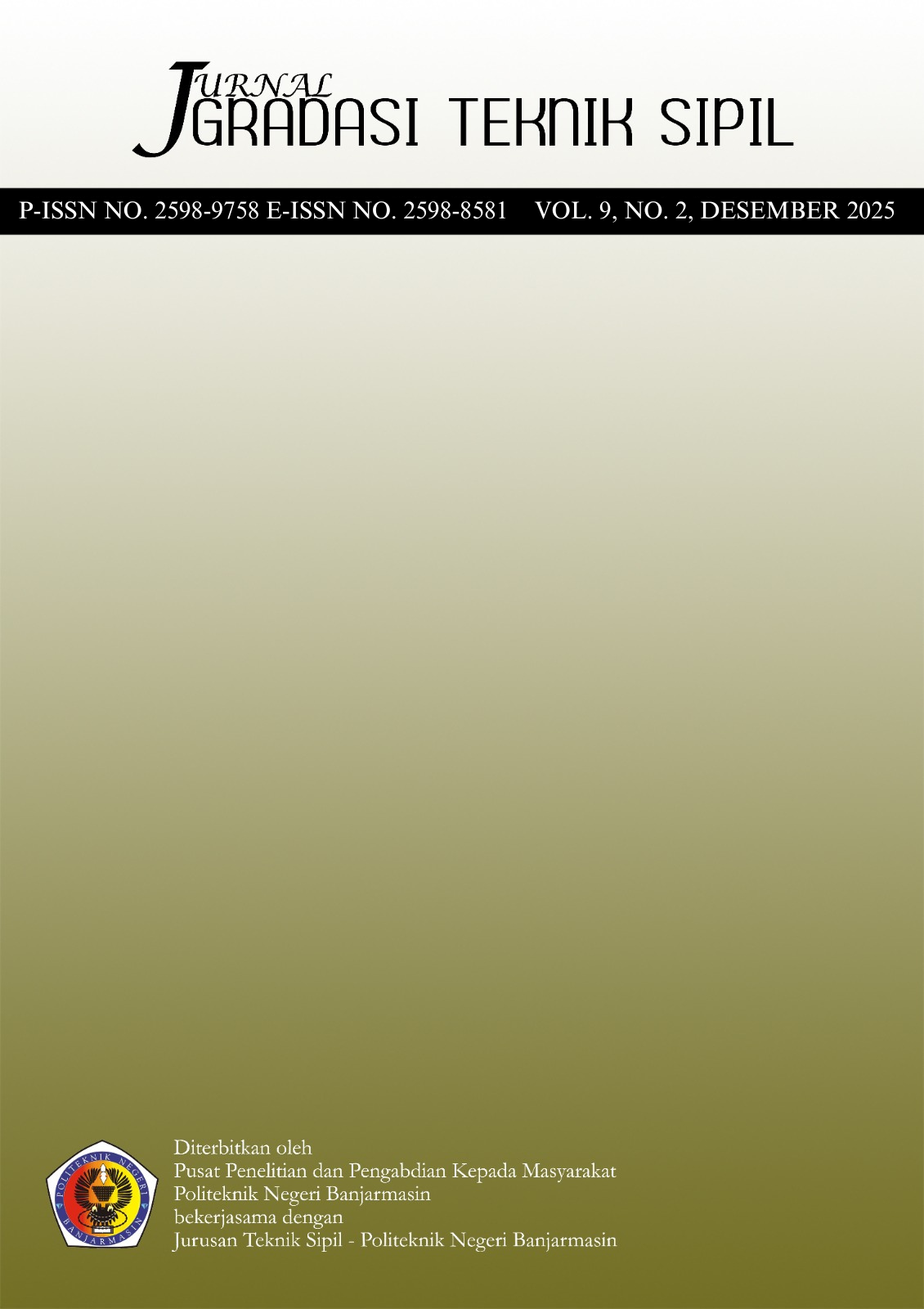 					View Vol. 9 No. 2 (2025): Jurnal Gradasi Teknik Sipil - Desember 2025
				